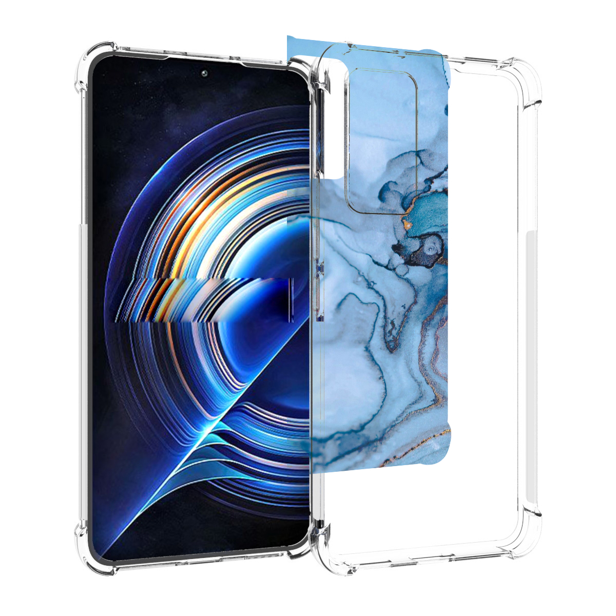 

Чехол MyPads голубой мрамор для Tecno Camon 19 Neo, Прозрачный, Tocco