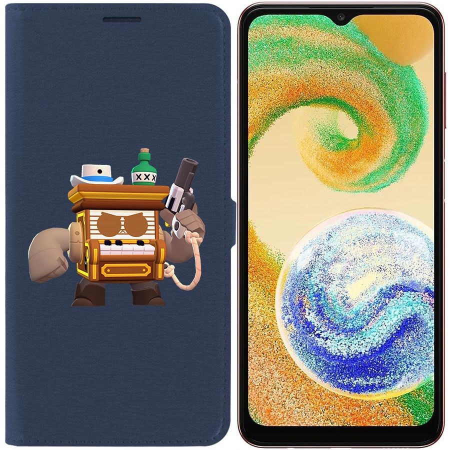 

Чехол-книжка Эко для Samsung Galaxy A04s (A047) Brawl Stars-8-БИТ из салуна (синий)