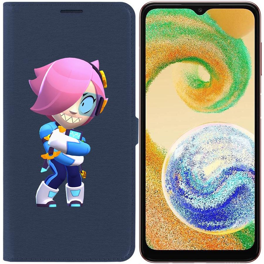 

Чехол-книжка Эко для Samsung Galaxy A04s (A047) Brawl Stars-Колетт Навигатор (синий)