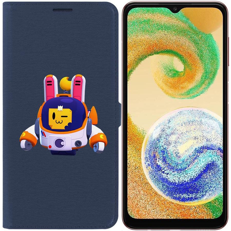 

Чехол-книжка Эко для Samsung Galaxy A04s (A047) Brawl Stars-Лунный Спраут (синий)