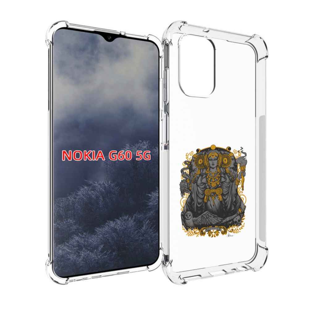 

Чехол MyPads божество с золотыми элементами для Nokia G60 5G, Прозрачный, Tocco