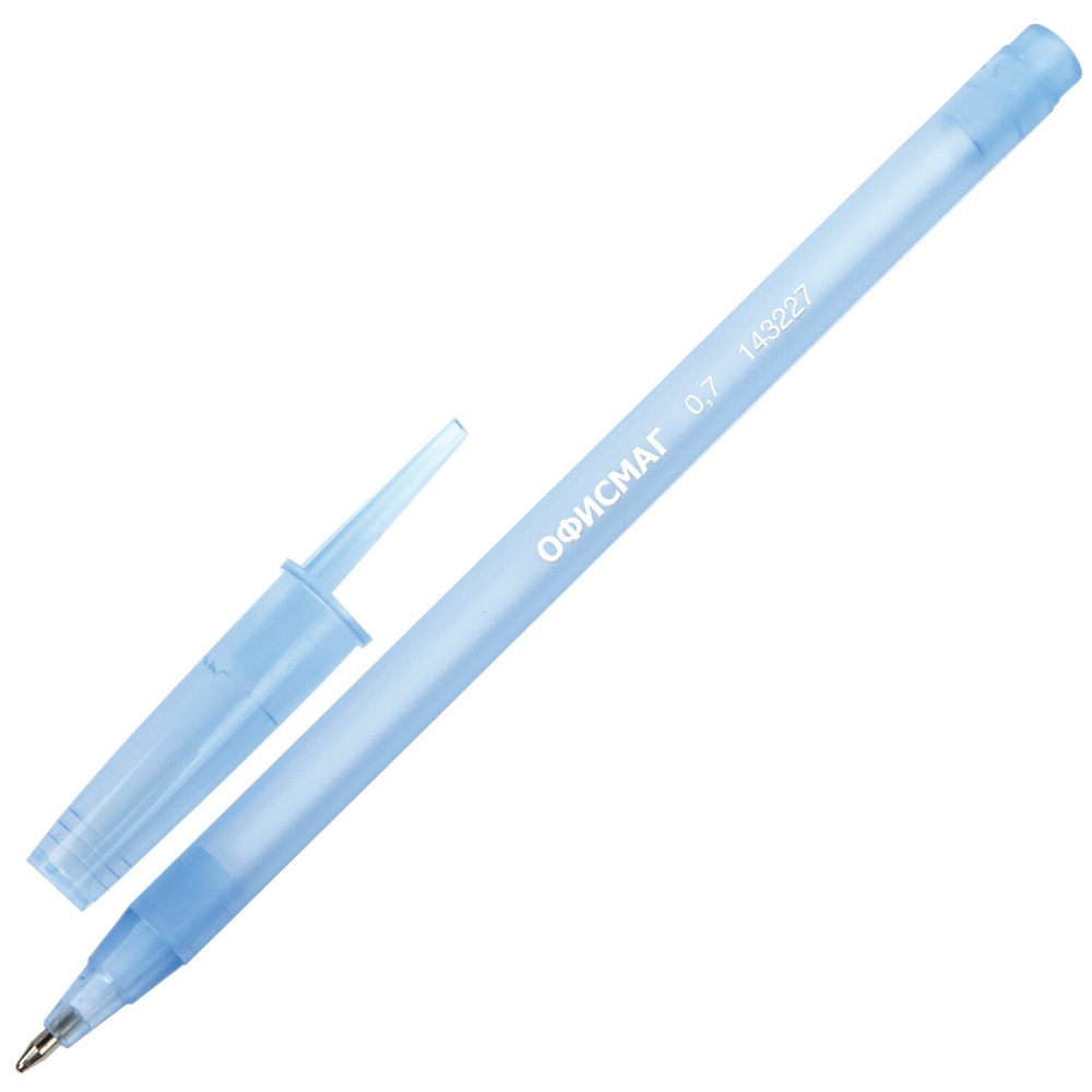 

Набор из 100 шт, Ручка шариковая Офисмаг i-STICK, синяя, пишущий узел 0,7 мм