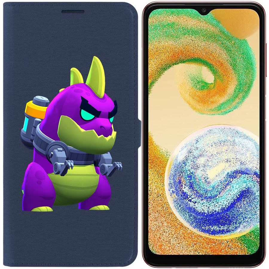 

Чехол-книжка Эко для Samsung Galaxy A04s (A047) Brawl Stars-Мегамонстр (синий)