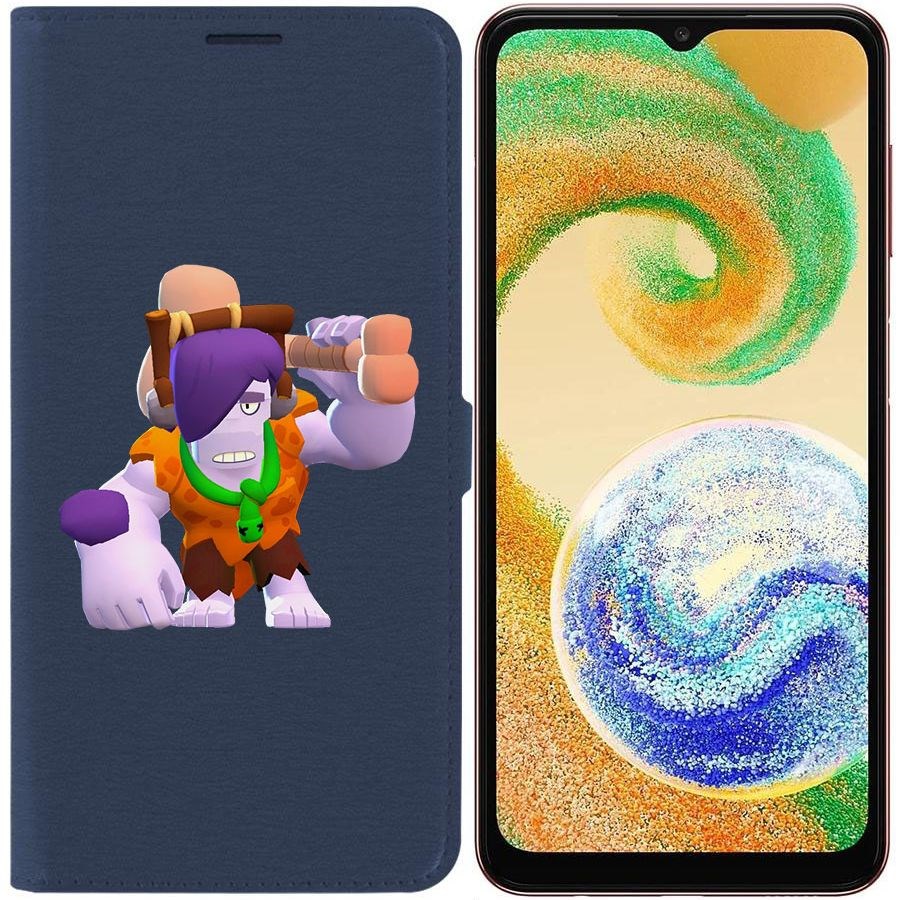 

Чехол-книжка Эко для Samsung Galaxy A04s (A047) Brawl Stars-Пещерный Фрэнк (синий)