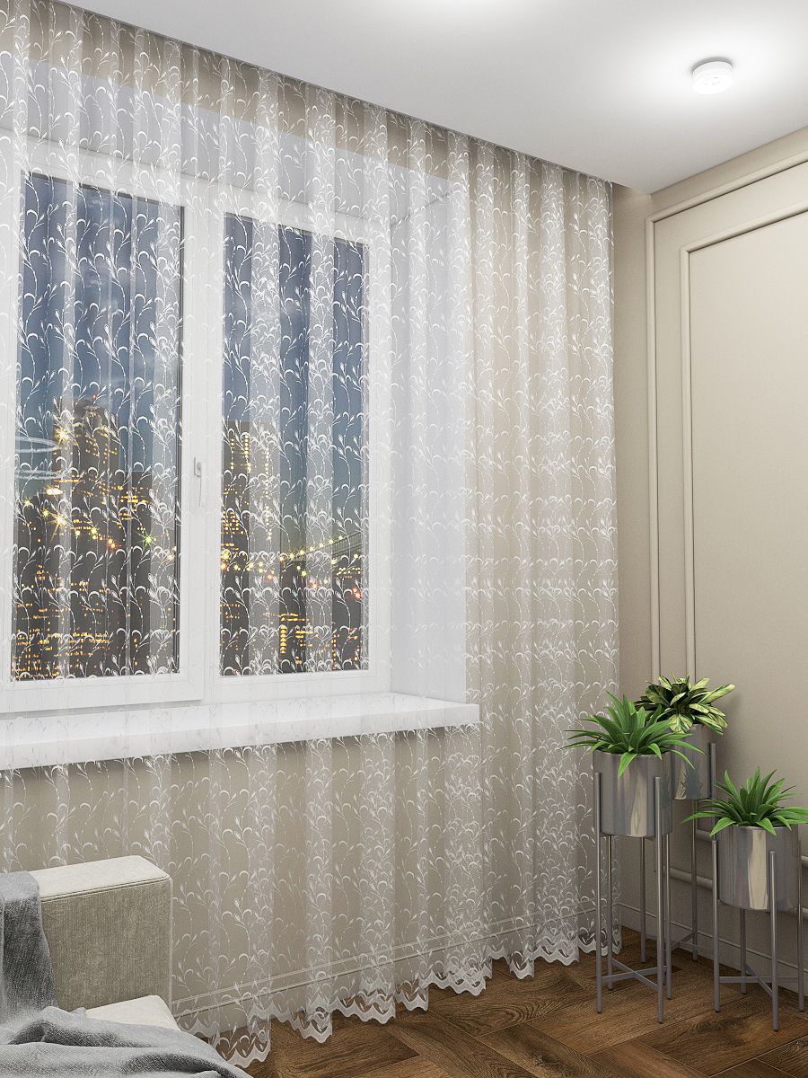 Тюль INVA сетка вышивка 