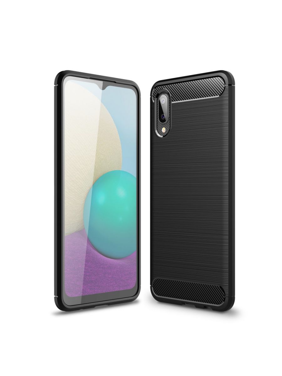 

Чехол Carbon для смартфона Samsung Galaxy A02 Черный