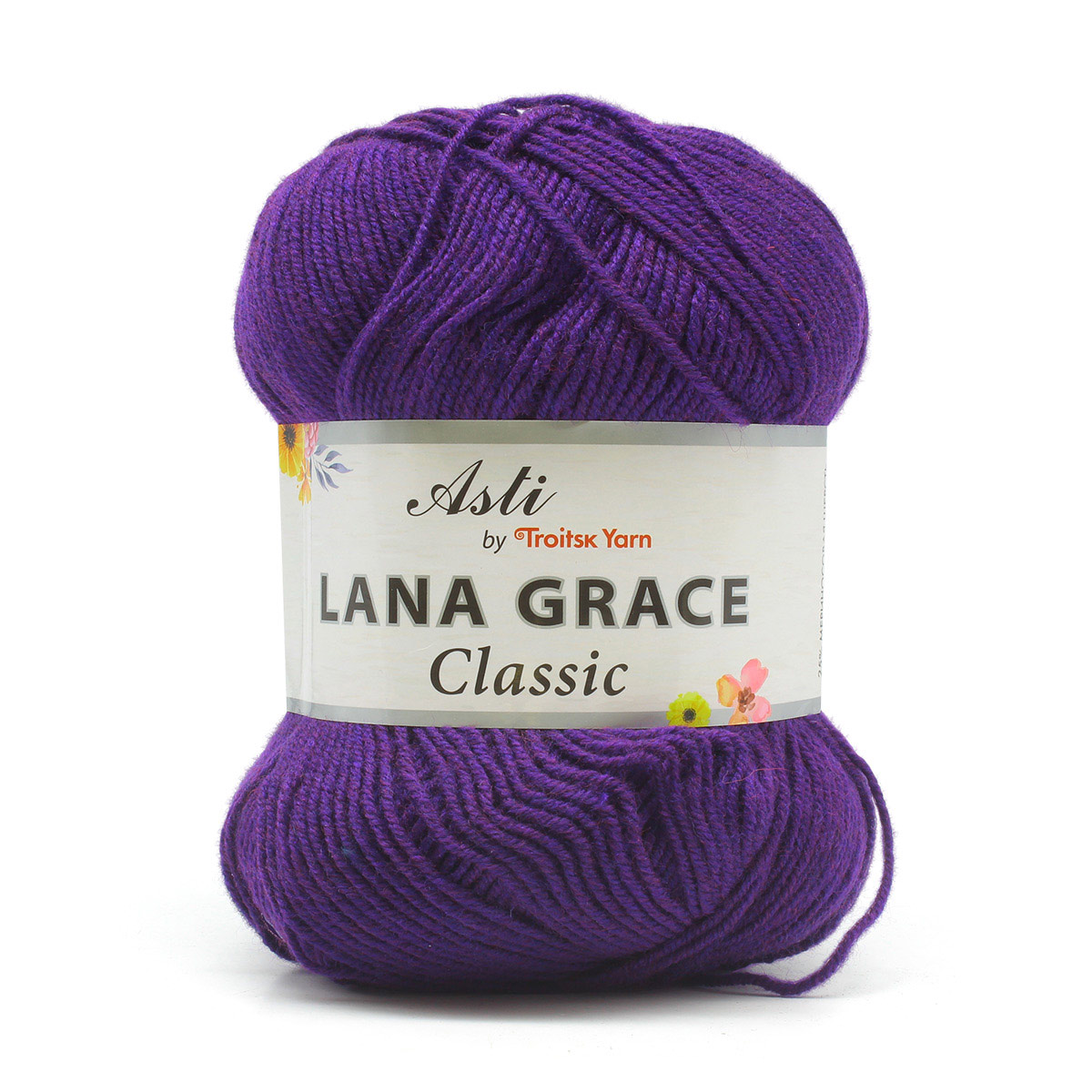 

Пряжа Пряжа из Троицка 553342_00030 Lana Grace Classic 0266 фиолетовый, Lana Grace Classic