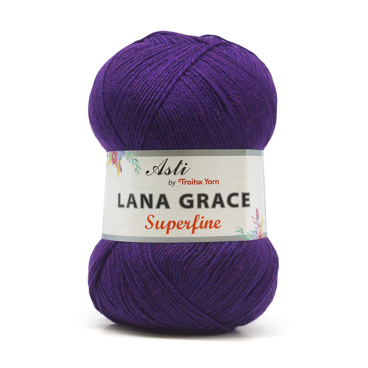 

Пряжа из Троицка 'Lana Grace Superfine' 100г, 610м (0266 фиолетовый), 5 мотков