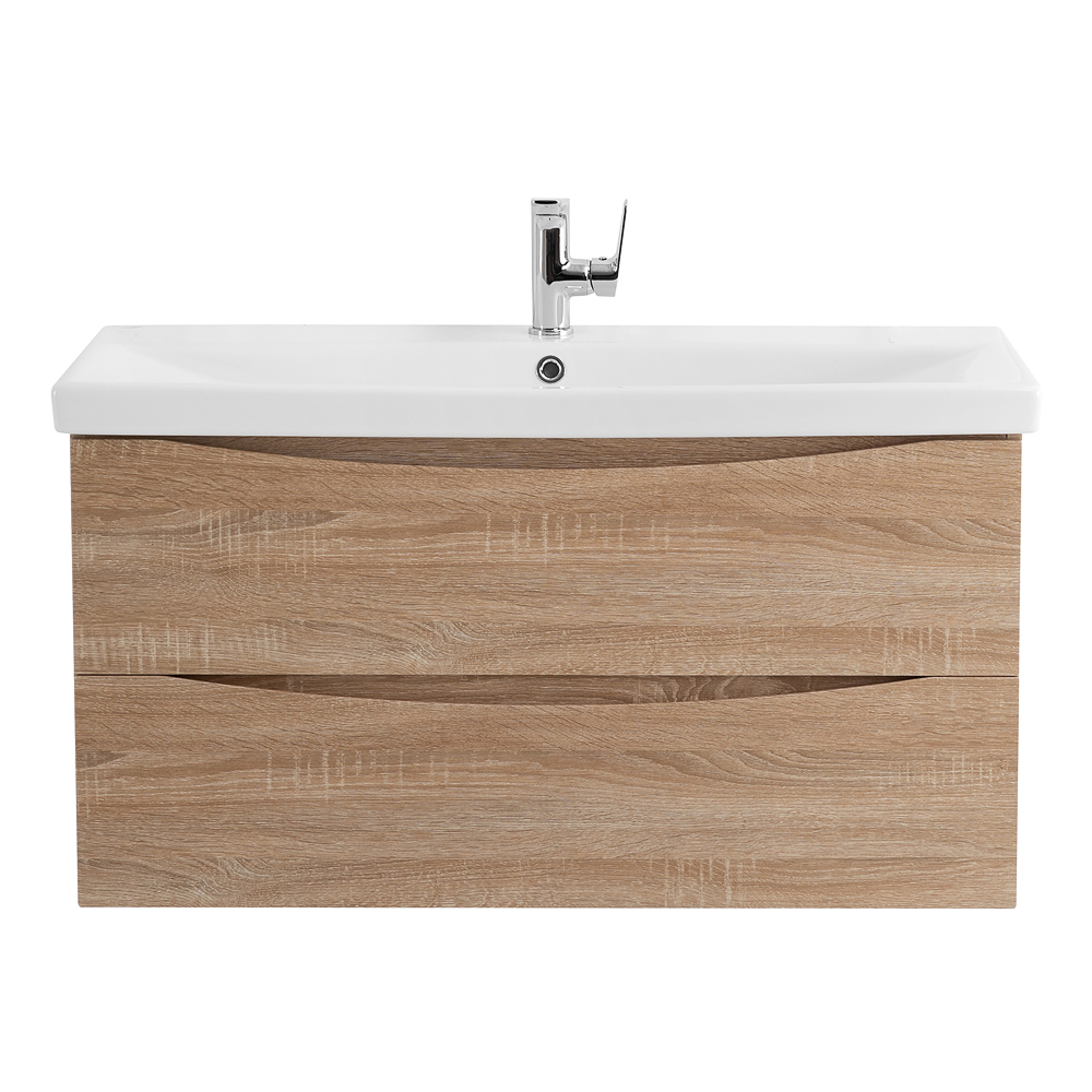 Тумба под раковину подвесная BelBagno MARINO-CER-800-2C-SO-WO-P Rovere Bianco