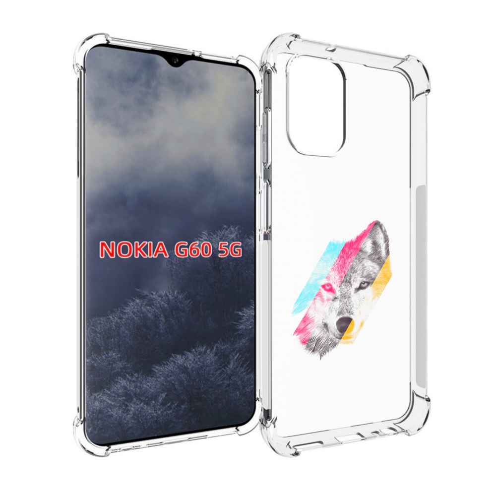 

Чехол MyPads волк градиент для Nokia G60 5G, Прозрачный, Tocco