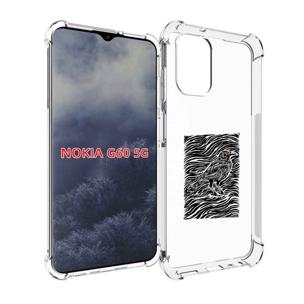 

Чехол MyPads ворон в абстракции для Nokia G60 5G, Прозрачный, Tocco