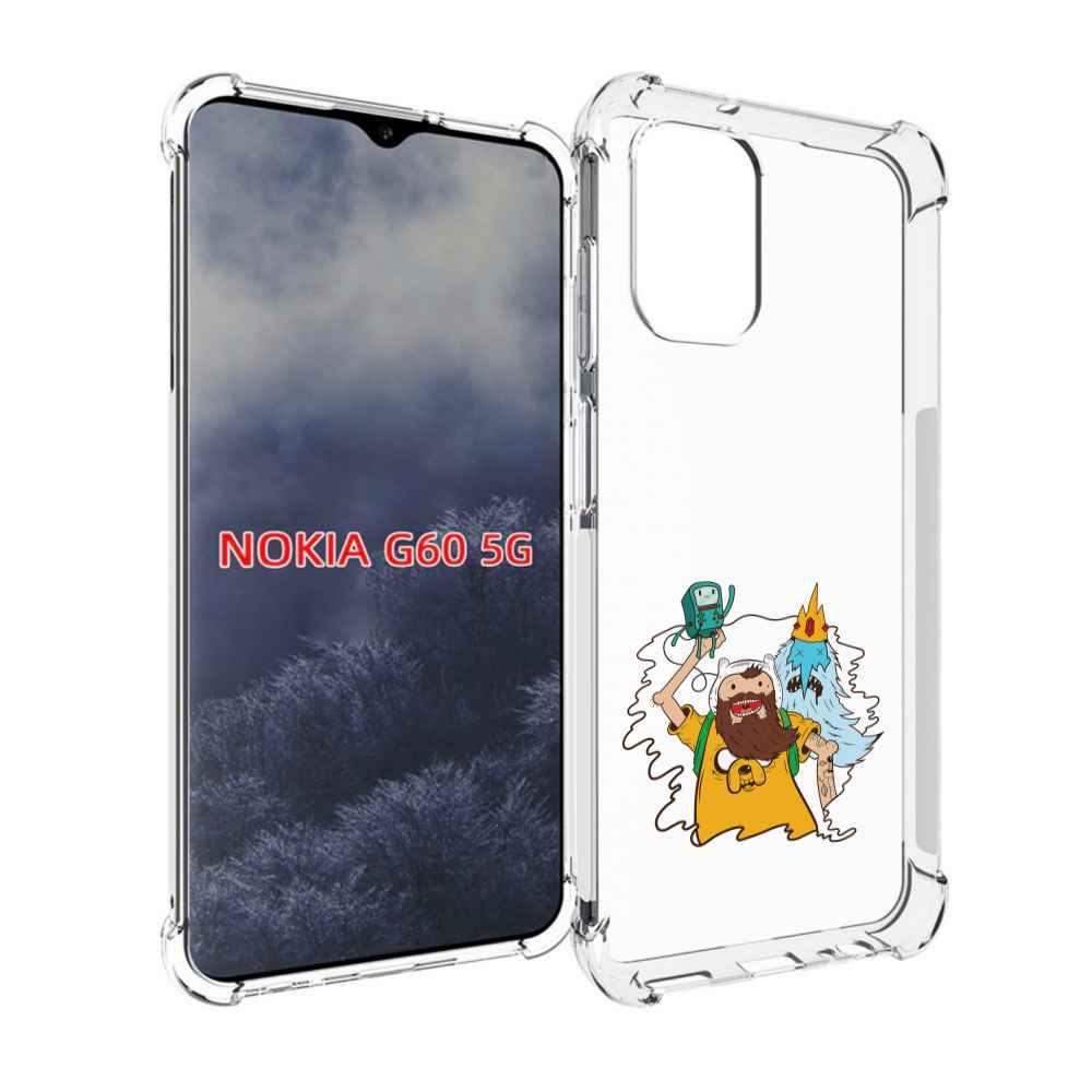 

Чехол MyPads время приключений старый Финн для Nokia G60 5G, Прозрачный, Tocco