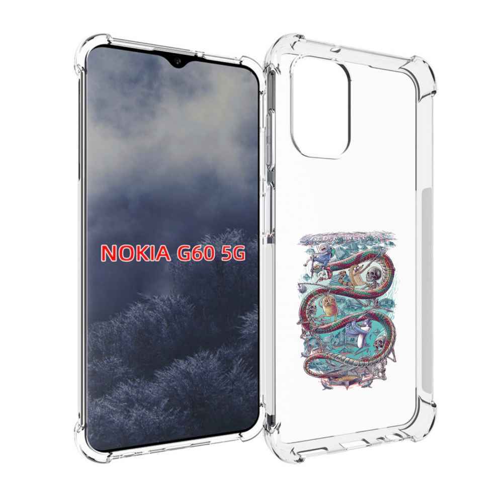 

Чехол MyPads время приключений страшилка для Nokia G60 5G, Прозрачный, Tocco