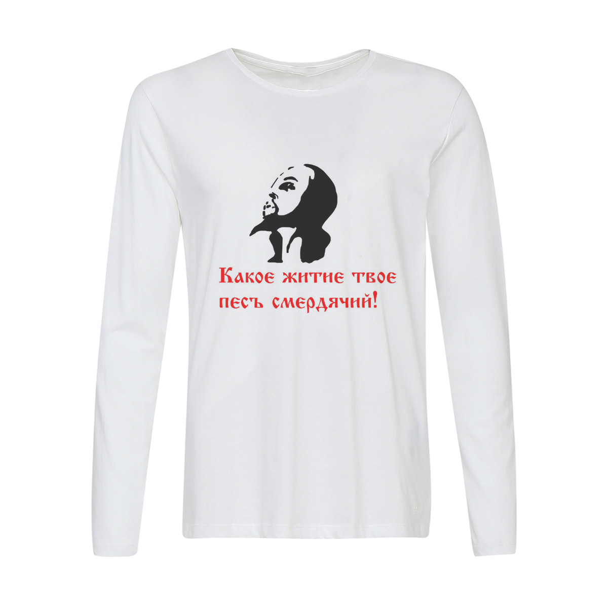 

Лонгслив CoolPodarok Какое житие твое пес смердячий!, 6w013312