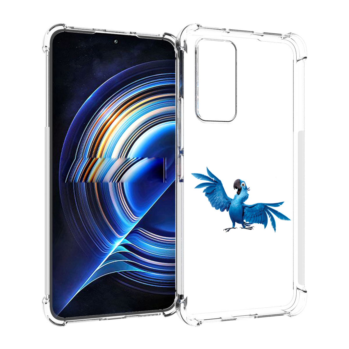 

Чехол MyPads голубой-попугайчик для Tecno Camon 19 Neo, Прозрачный, Tocco