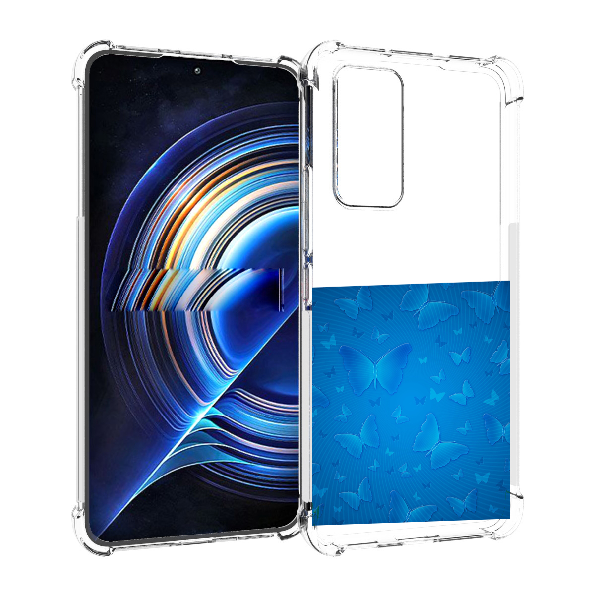 

Чехол MyPads голубые-бабочки для Tecno Camon 19 Neo, Прозрачный, Tocco