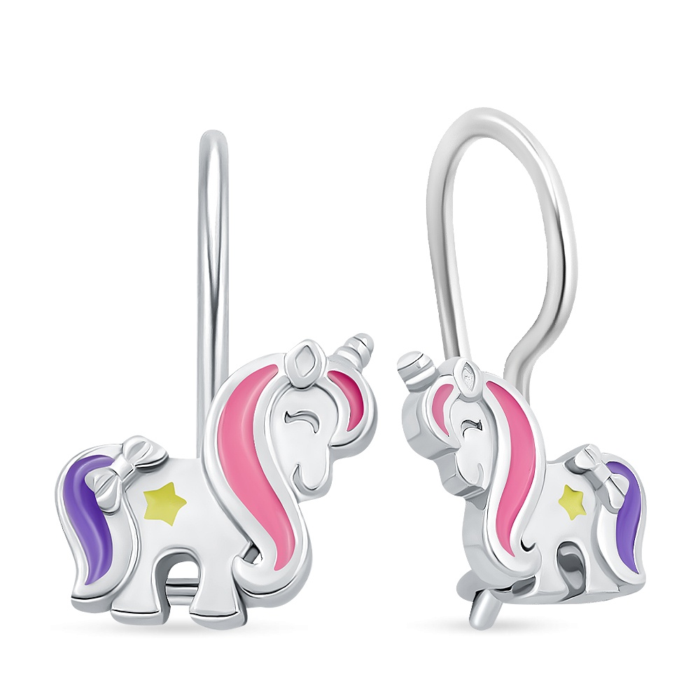 

Серьги из серебра 585Gold 902000967, эмаль, 902000967