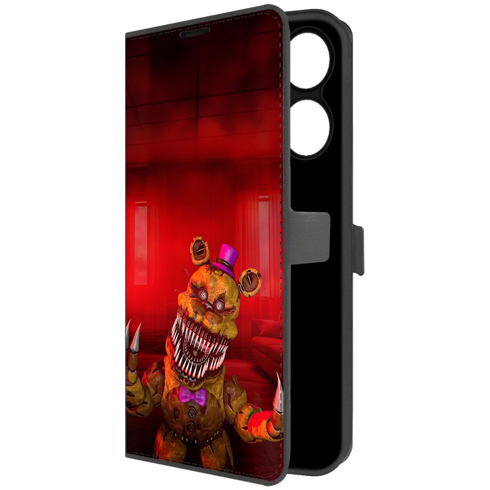 

Чехол-книжка Krutoff Eco Book для INFINIX Hot 40 ФНАФ - Фредди атакует (черный)