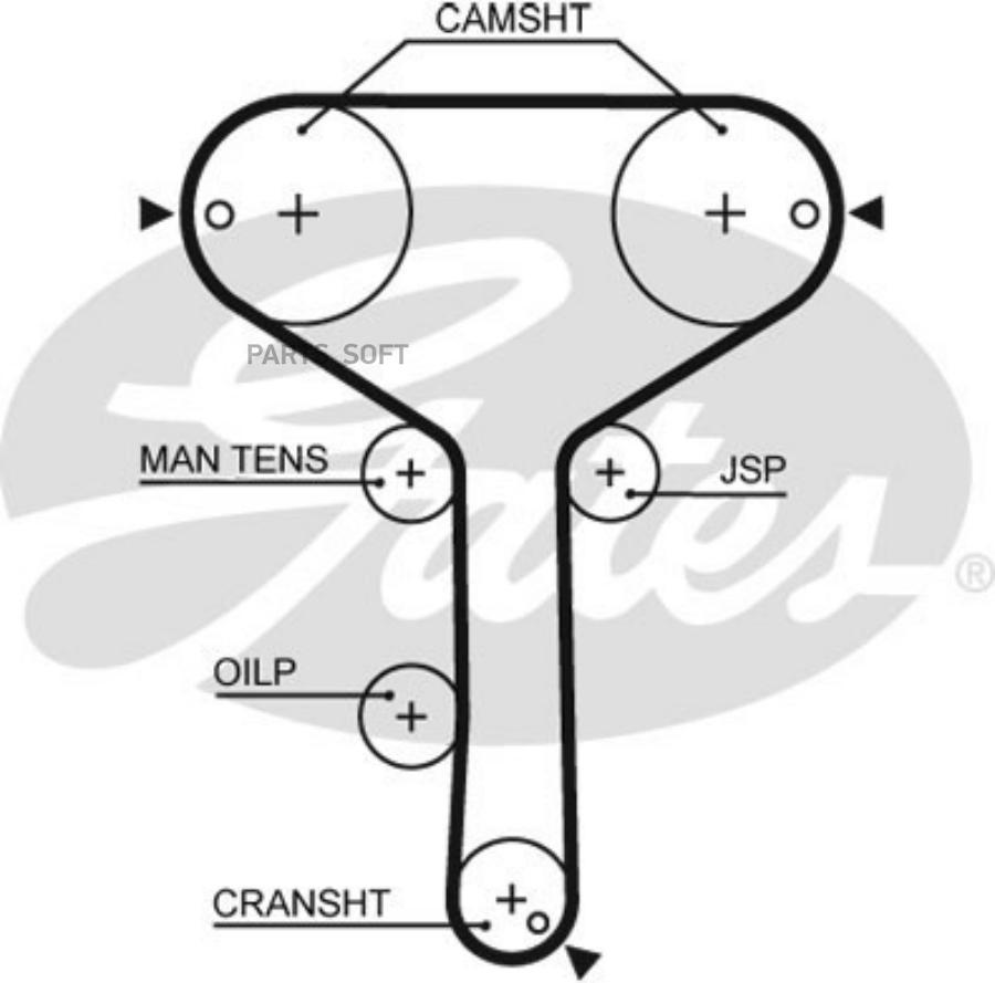GATES Ремень ГРМ 13568-87707 GATES