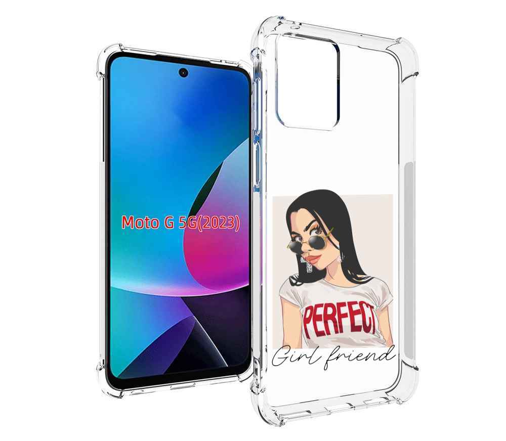 

Чехол MyPads Девушка-с-сережками женский для MOTO G 5G 2023, Tocco