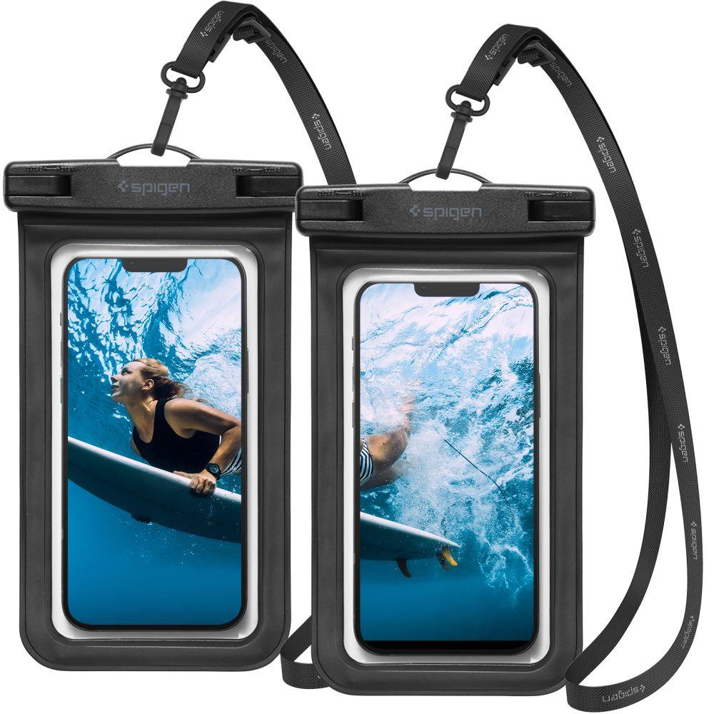 

Водонепроницаемый универсальный чехол Spigen - A601 Waterproof - Черный - 2 шт - AMP04523, Чехол для Смартфонa Universal A601 Waterproof - Черный