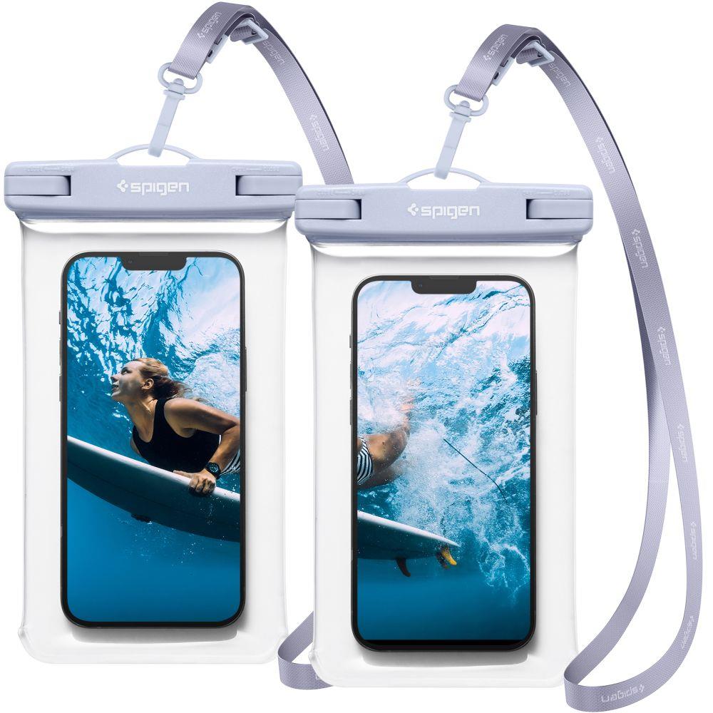 

Водонепроницаемый универсальный чехол Spigen - A601 Waterproof - Голубой - 2 шт - AMP04524, Чехол для Смартфонa A601 Waterproof