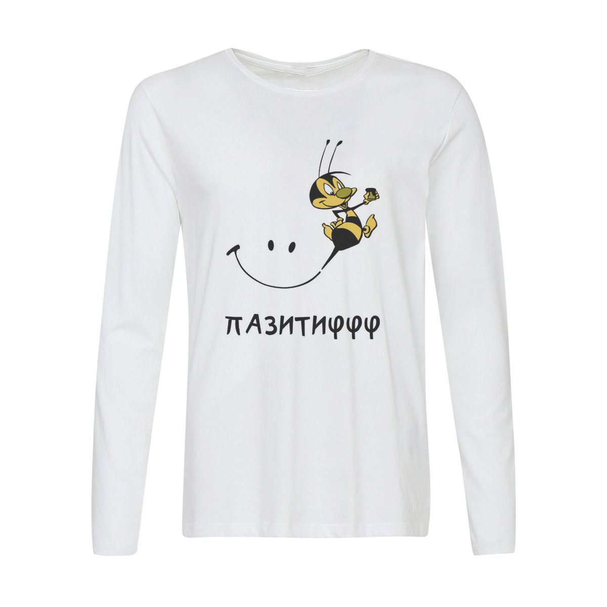 

Лонгслив CoolPodarok Пазитиффф, Белый, 6w013370