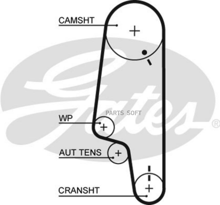 

GATES Ремень ГРМ [135зуб , 19mm] VW Golf III/Vento 1.0-1.4 94> ,SEAT