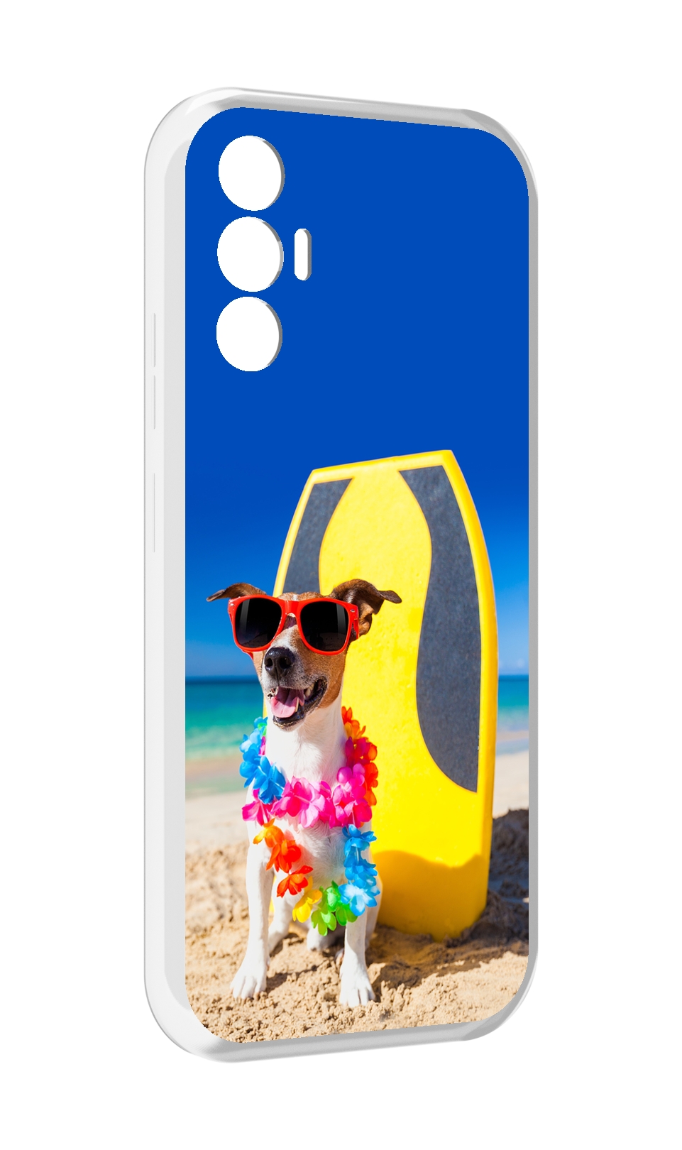 

Чехол MyPads Гавайская-собака для Tecno Pova 3, Прозрачный, Tocco