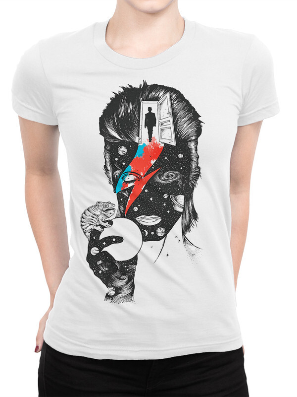 

Футболка женская DreamShirts Studio Дэвид Боуи - Зигги Стардаст 268-bowie-1 белая S, Белый, Дэвид Боуи - Зигги Стардаст 268-bowie-1