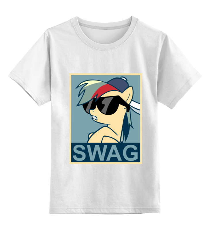 

Футболка детская Printio Пони swag цв. белый р. 104, Пони swag