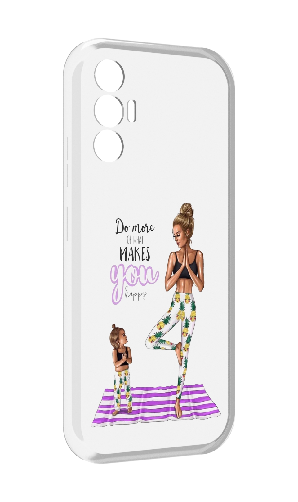 

Чехол MyPads Девочки-в-ананасах для Tecno Pova 3, Прозрачный, Tocco