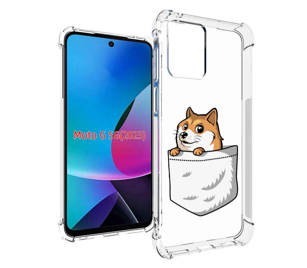 

Чехол MyPads Корги в кармане для MOTO G 5G 2023, Tocco