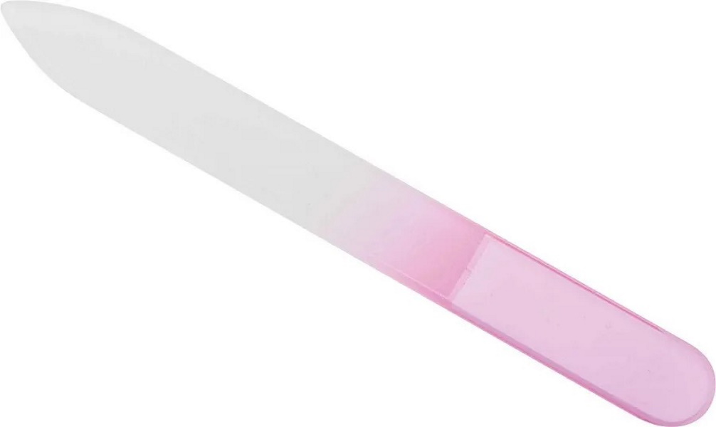 Пилка стеклянная Dewal Beauty розовая 14 см GF-04