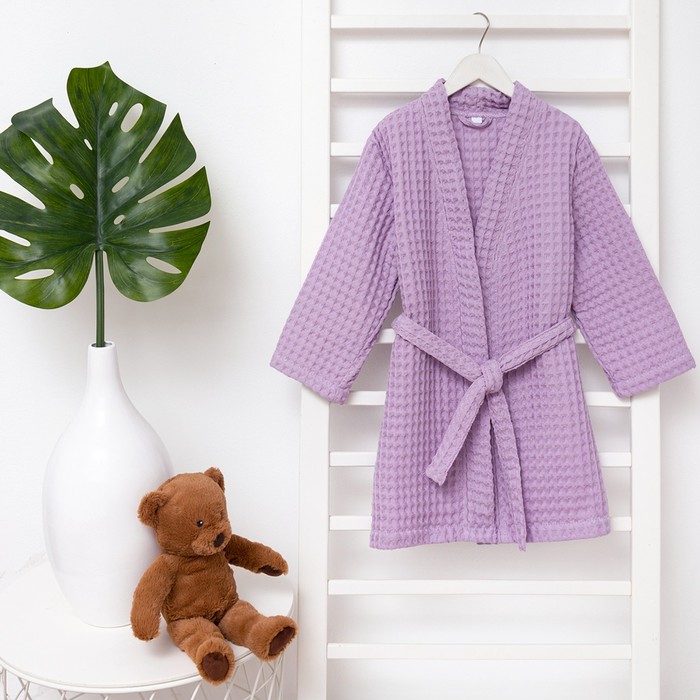

Халат вафельный детский Крошка Я Boho 34 (122-128 см) сиреневый, 100% хлопок, Фиолетовый, Boho