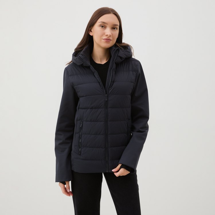 

Пуховик женский Maison David MLY23-0606-1WF синий 2XL, MLY23-0606-1WF