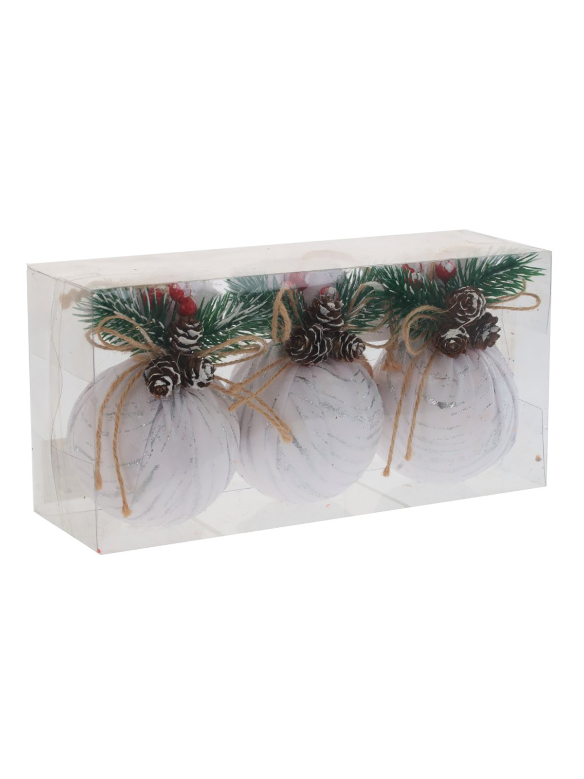 

Шар на ель Alat Home 762029]REM_hh1 3 шт белый