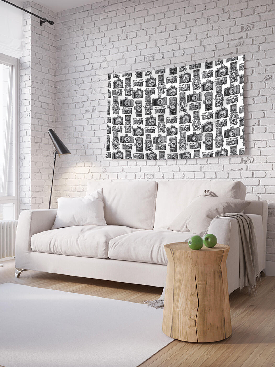 

Горизонтальное фотопанно JoyArty Раритетные фотоаппараты, из ткани, 150х200 см