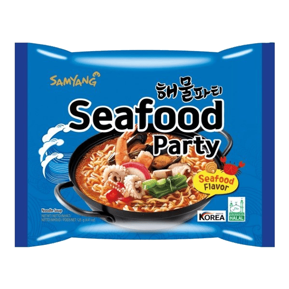 

Лапша быстрого приготовления со вкусом морепродуктов Samyang Seafood Party 125 г