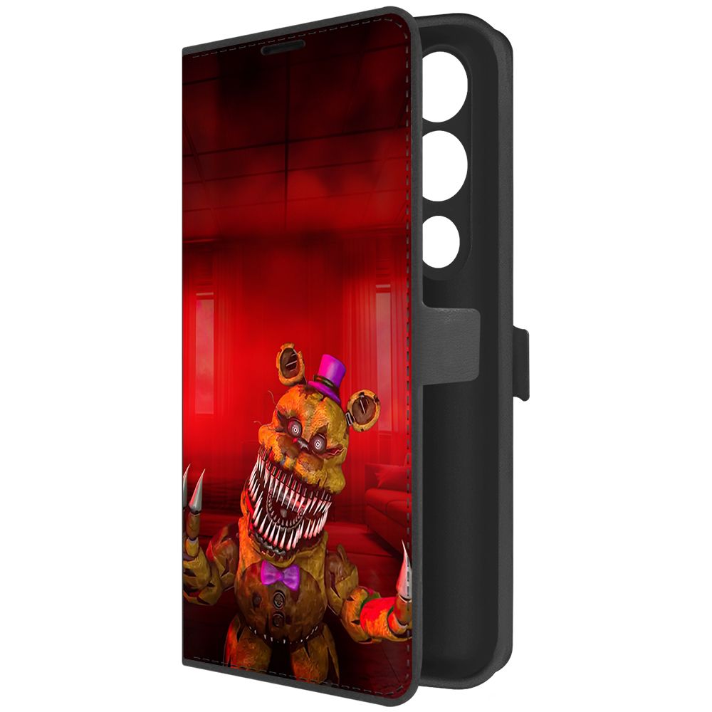 

Чехол-книжка Krutoff Eco Book для TECNO Pova 4 Pro ФНАФ - Фредди атакует (черный)