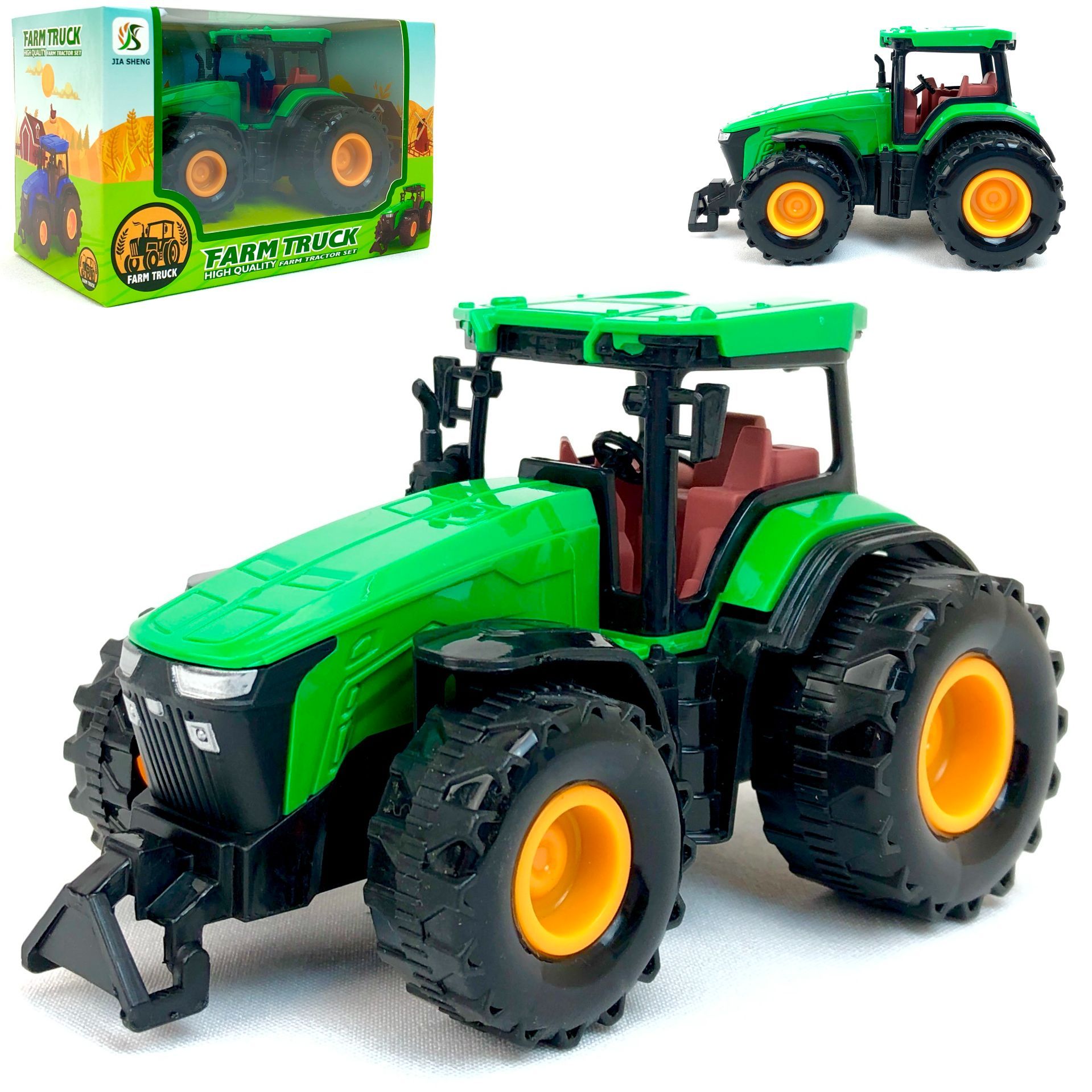 фото Инерционный фермерский трактор, детская игрушка farm truck, 13х9х8 см huanzhi toys