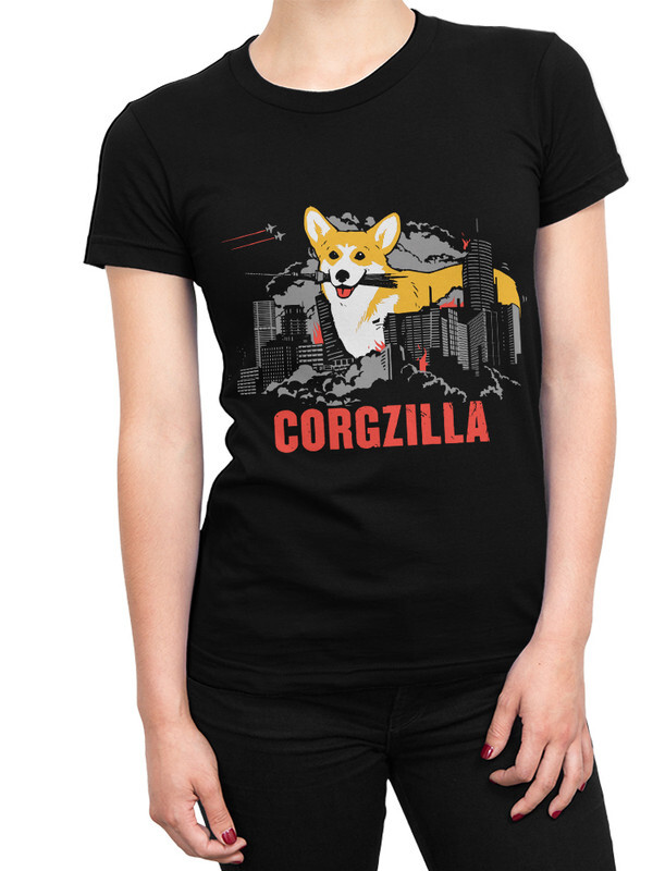 

Футболка женская DreamShirts Studio Корги Атакует 278-corgi-1 черная S, Черный, Корги Атакует 278-corgi-1