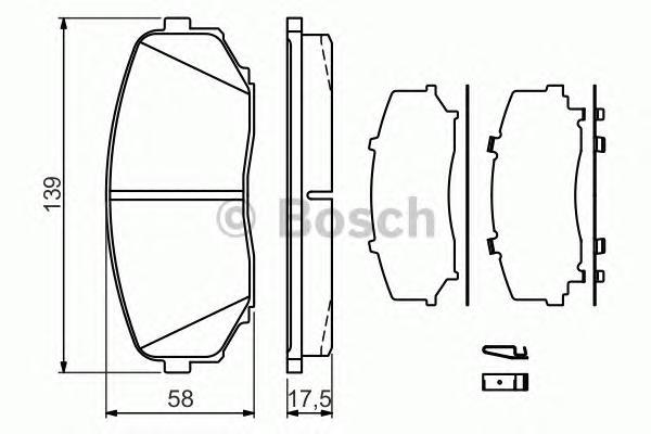

Тормозные колодки Bosch задние дисковые 986494375