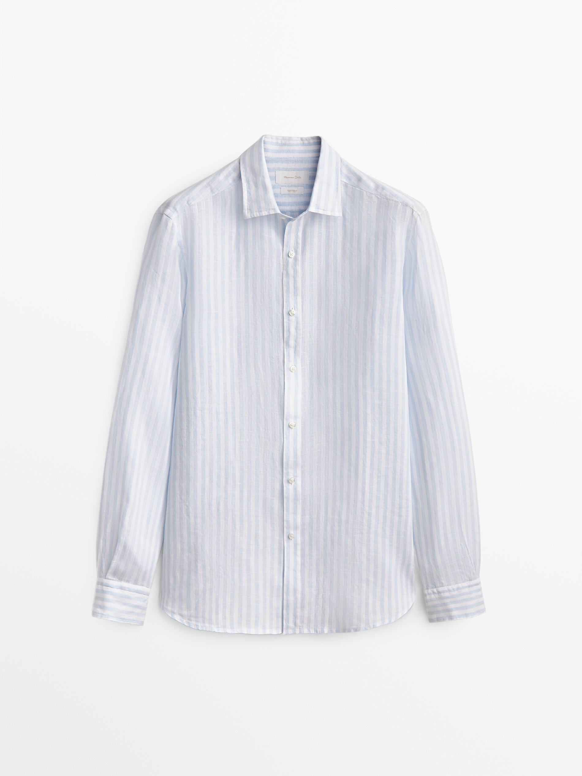 

Рубашка мужская Massimo Dutti 00198488403 голубая 2XL, 00198488403