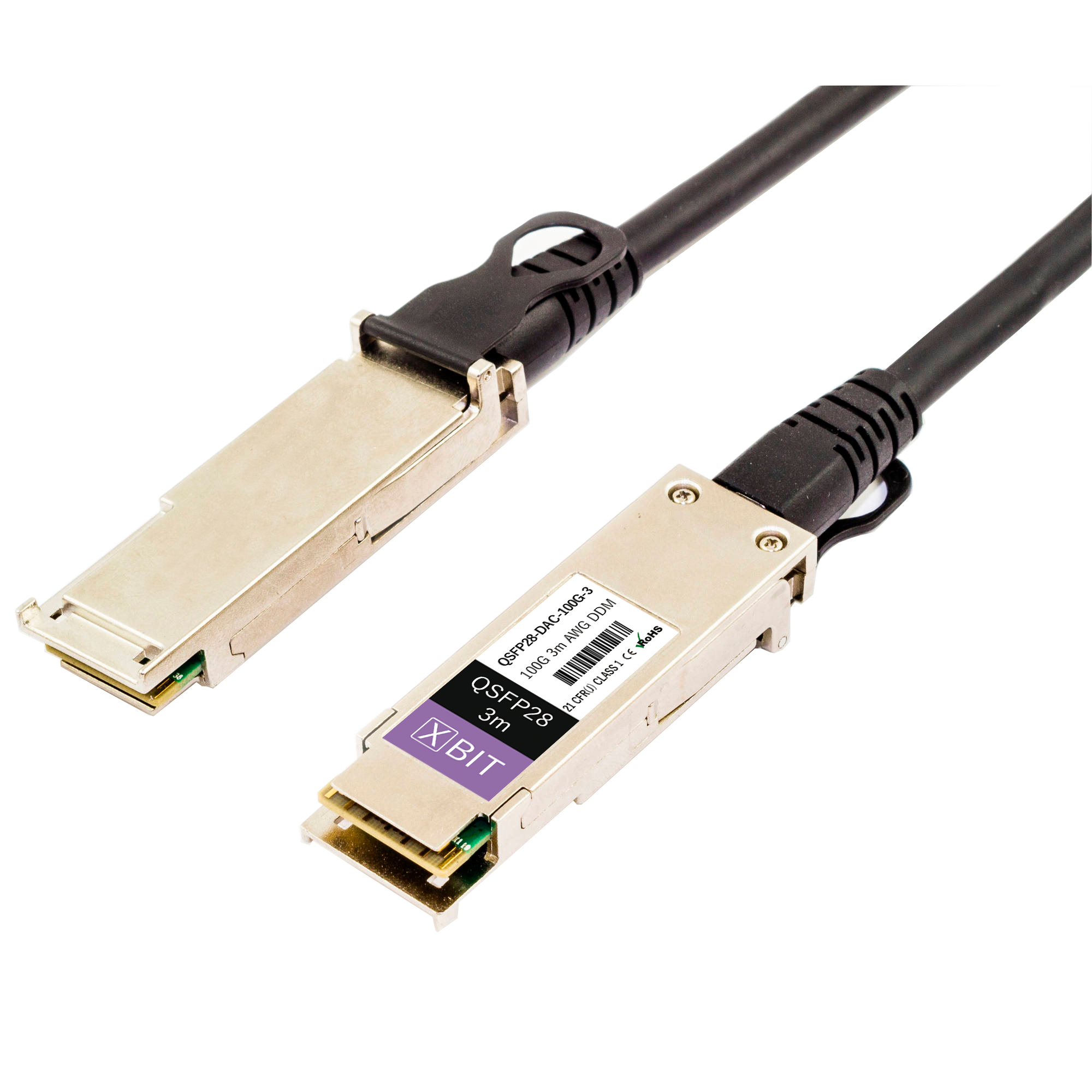 

Модуль XBIT QSFP28-100G-DAС-3 (Q100GT0330), Черный, QSFP28-100G-DAС-3