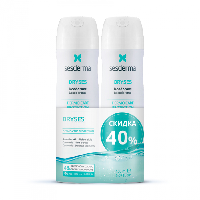 

Набор SesDerma DRYSES Дезодорант 150 мл + DRYSES Дезодорант 150 мл