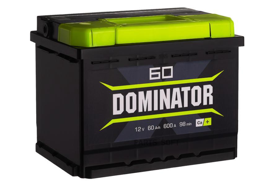 DOMINATOR 560108060 Аккумулятор 6СТ-60VLR 60Ah 600A 242х175х190 полярность 0 клеммы A тип