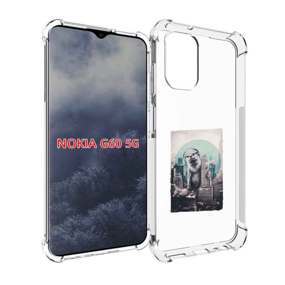 

Чехол MyPads выдра в городе для Nokia G60 5G, Прозрачный, Tocco