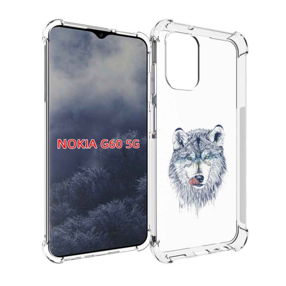 

Чехол MyPads голодгый волк для Nokia G60 5G, Прозрачный, Tocco