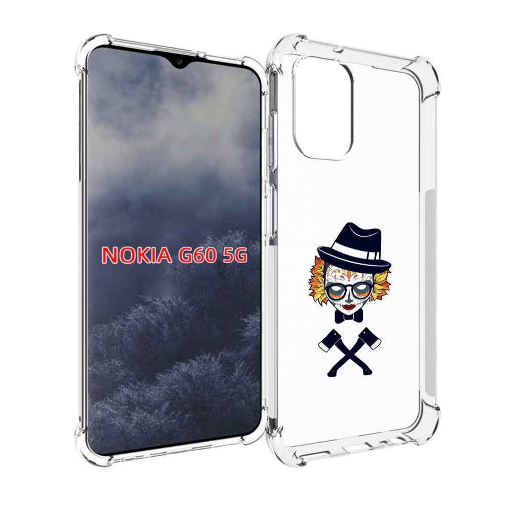 

Чехол MyPads девушка в маске с топорами рисунок для Nokia G60 5G, Прозрачный, Tocco